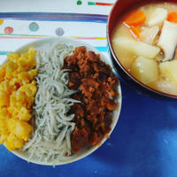 3色そぼろ丼