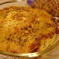 海老芋のミートグラタン・金柑とブリーチーズのサラダ