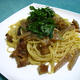 おでんの残りがパスタに変身！牛すじ肉のペペロンチーノ