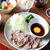 豚肉の焼きしゃぶ、たまごぽん酢。