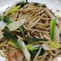 和蕎麦のねぎ焼きそば【山椒風味】