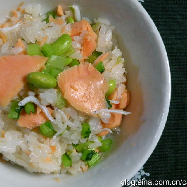 鮭と蕪の簡単五目混ぜご飯