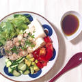 【管理栄養士のお野菜たっぷりレシピ】切って盛るだけ＆5分でできる！サバ缶チョップドサラダ