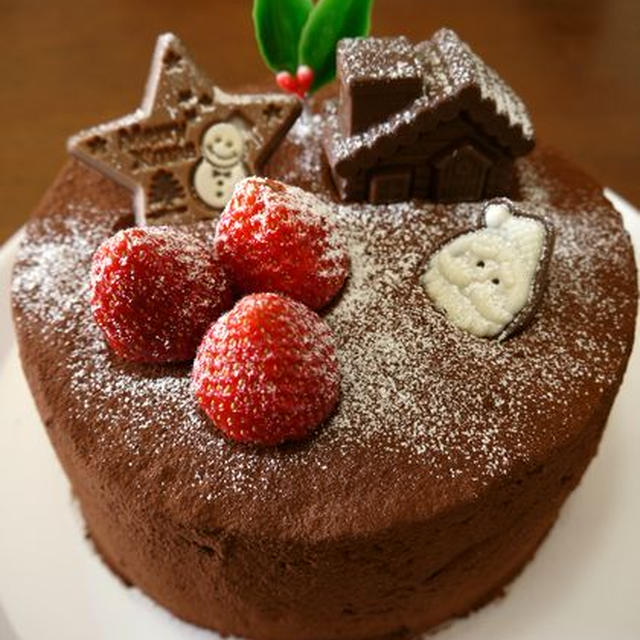 苺と生チョコクリームのクリスマスケーキ♪