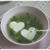 ハート型豆腐とネギのとろっと中華スープ