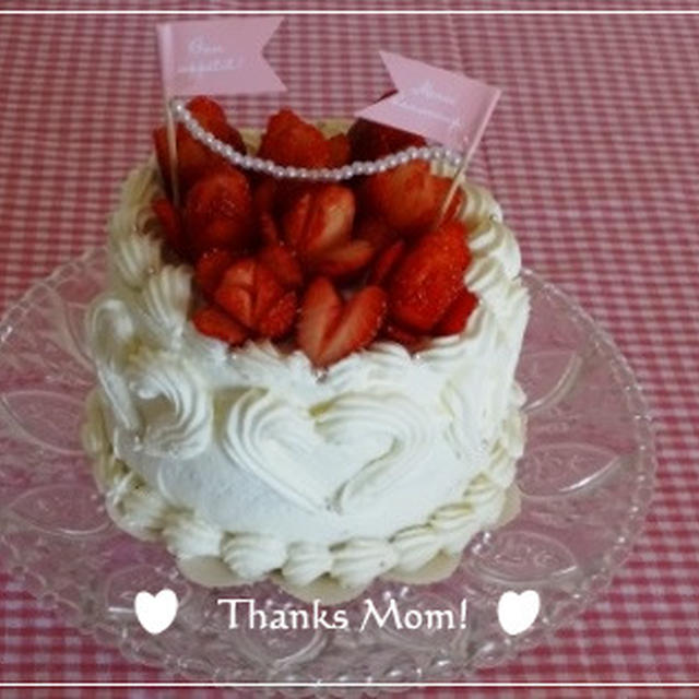 母の日に イチゴのカーネーションdeショートケーキ レシピブログ