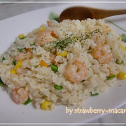 炊飯器任せの簡単エビピラフ