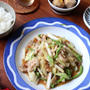 チンジャオロース風、白菜と豚肉の炒めもの。