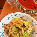 夏野菜のスパゲッティ・カルボナーラ ～ 具を入れて栄養もいっぱい♪  by mayumiたんさん