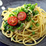 「たっぷりの葱と豚肉の洋風パスタ」