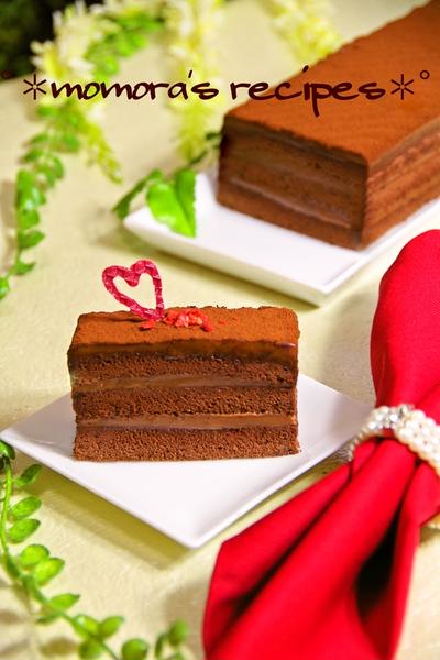ホットケーキミックスHMで簡単お菓子♪しっとり濃厚生チョコケーキ♡バレンタインやクリスマスにも