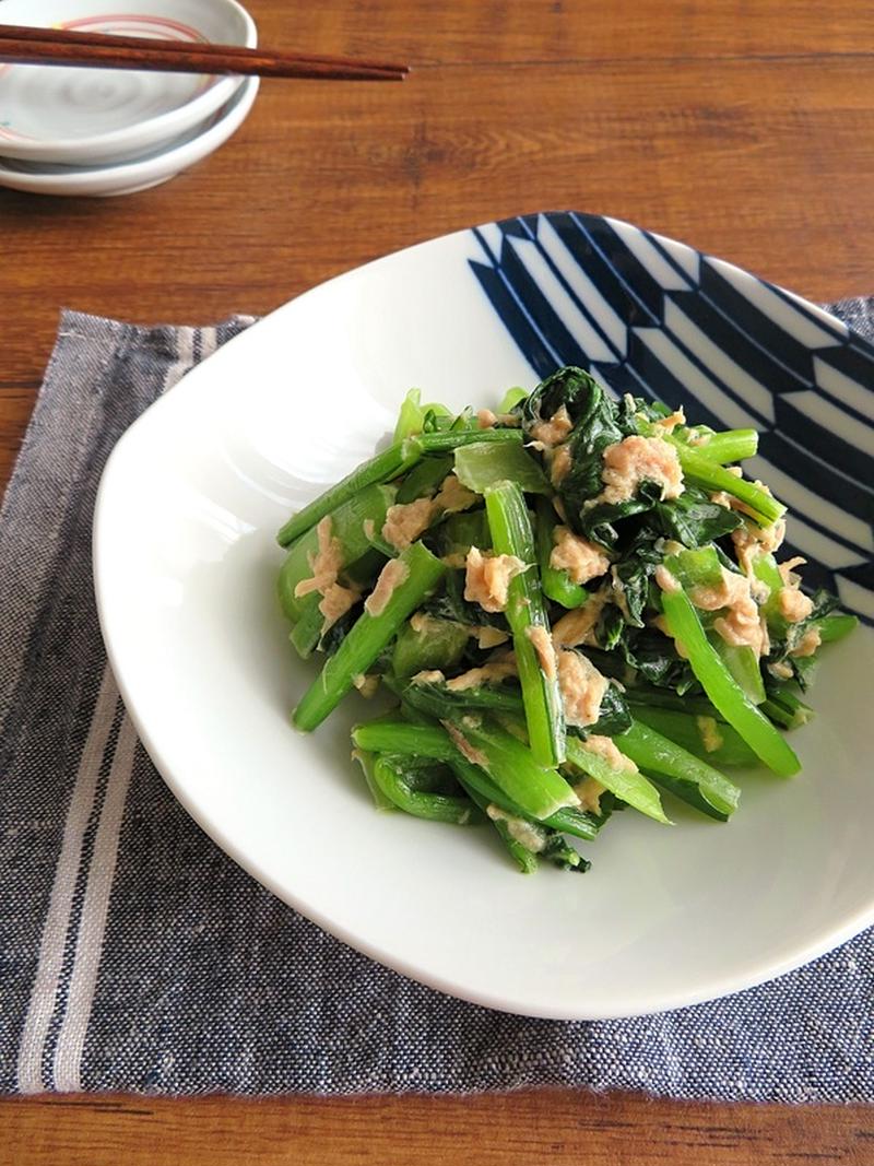 簡単和総菜◎小松菜とツナマヨだし醤油☆作り置きにも◎