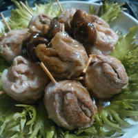福島のエゴマ豚バラ肉で『マッシュ巻き』♪