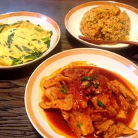 アツアツ！豚キムチ定食(所要時間3品で20分以内)
