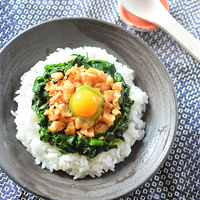 クミンと麺つゆで、油揚げとほうれん草の朝ごはん♪