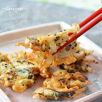 クミンの香りがふわり・いわしと玉ねぎのかき揚げ♪