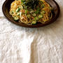 オクラとツナのパスタ。