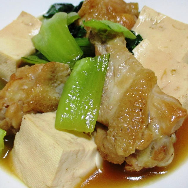 鶏手羽元と豆腐のオイスターソース煮