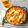キューバ風鶏炊き込みご飯　アロス・コン・ポジョ　Arroz con Pollo　＠グリルパンで