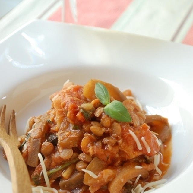 なすとツナとレンズ豆のトマト煮 By エリオットゆかりさん レシピブログ 料理ブログのレシピ満載
