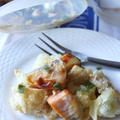 カリフラワーと鮭の卵味噌マヨ焼き by hannoahさん