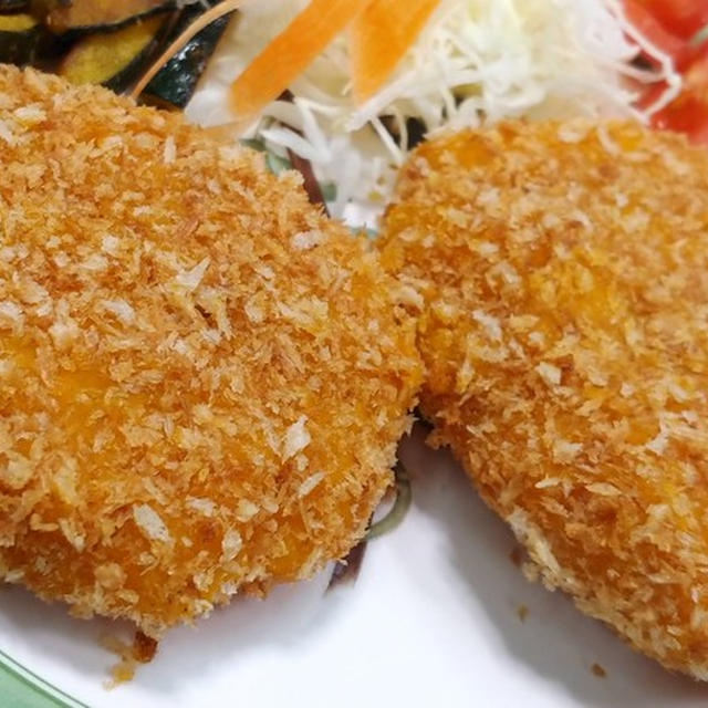 揚げません！レンチン時短★かぼちゃコロッケ★