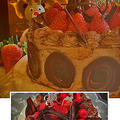 今年最後のクリスマスケーキは苺たっぷりのチョコレートケーキ・・豪華にできました!! by pentaさん