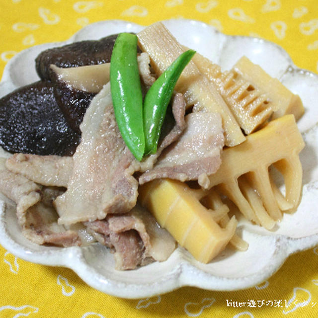 地味だけどホッとする～生姜がアクセント♪筍と豚バラ肉の旨煮