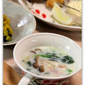 ほうれん草ときのこのミルクスープ　かきフライ by miyukiさん