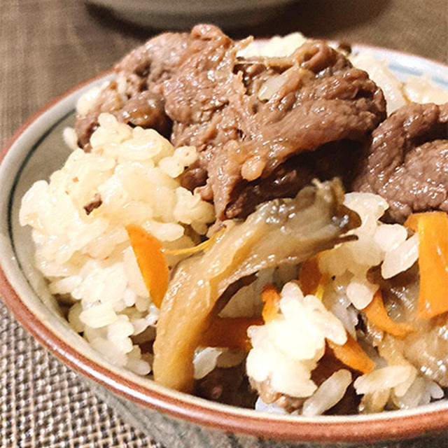 舞茸食べるぞ！…舞茸の天ぷら、舞茸と牛肉の混ぜご飯