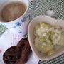 お手軽♪朝カフェごはん。ポテトスープ＆ショコラソイラテ♪