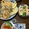 筍の天ぷらとかき揚げ