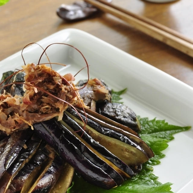 【簡単☆よろこばレシピ】紫の綺麗なナスの焼き浸し