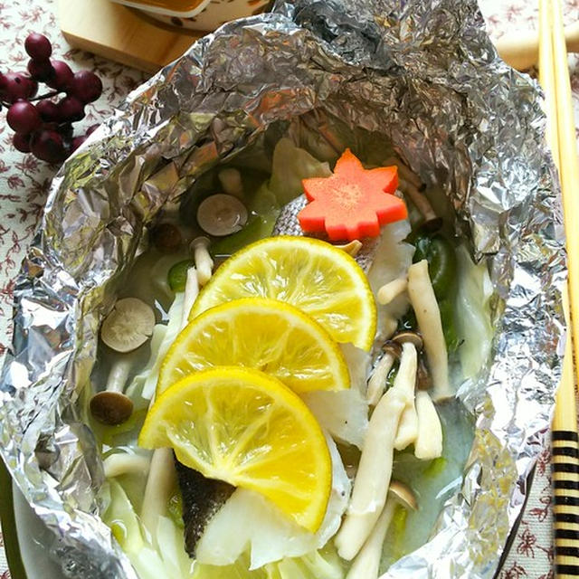 フライパンで作る☆鱈のかぼすホイル焼き