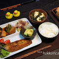 （夕飯）　ダイエット8日目　秋刀魚のガーリックパン粉焼き
