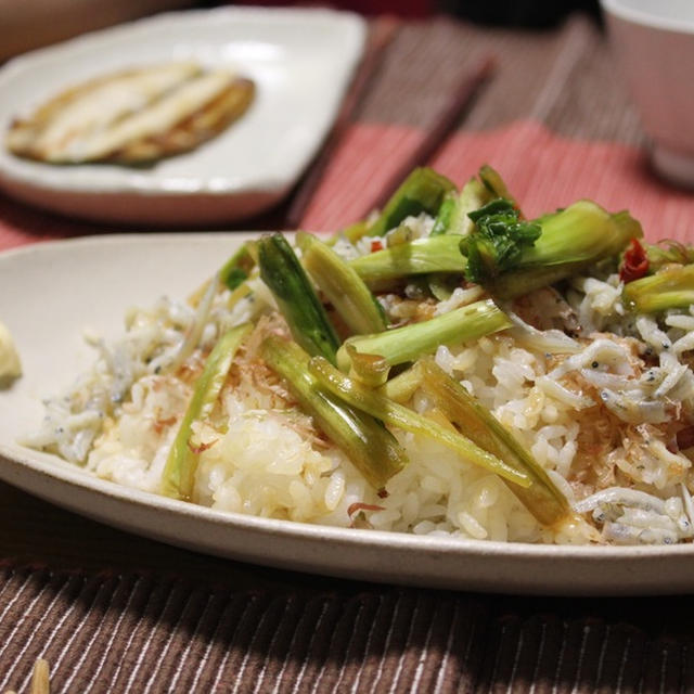 野沢菜しらす飯