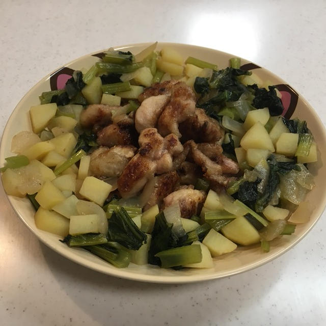 揚げない唐揚げと野菜煮込み