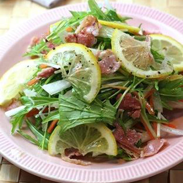 水菜のレモンドレッシングサラダ By マイティさん レシピブログ 料理ブログのレシピ満載