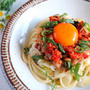 【超簡単！】長ねぎとキムチの納豆パスタ