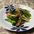 鶏レバーと小松菜の炒め物