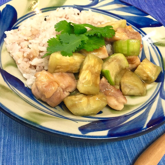 へちまと鶏肉のアジアンプレート By Kumyさん レシピブログ 料理ブログのレシピ満載