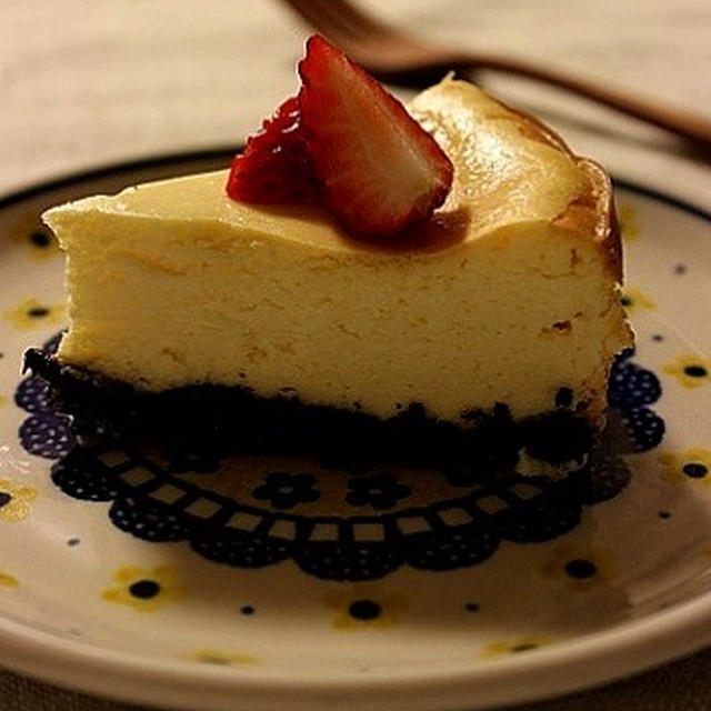 オレオ台の焼きチーズケーキ By ぴくるすさん レシピブログ 料理ブログのレシピ満載