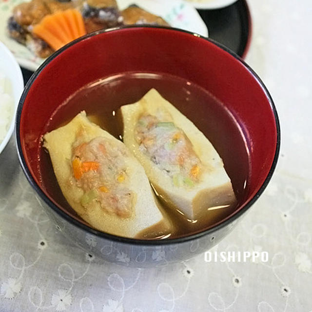 生姜たっぷりぽかぽか~高野豆腐のいこみ煮