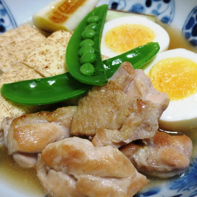 焼き豆腐と鶏たま親子煮