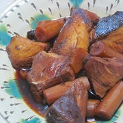 圧力鍋で！旬のぶり牛蒡煮♪