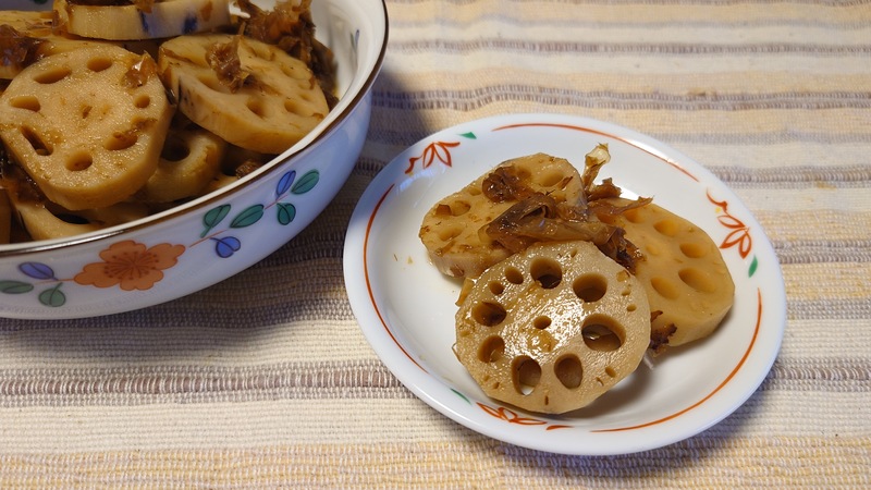 れんこんのかつぶし煮