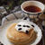 黒豆入り♪全粒粉のパンケーキ