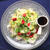 レタスとオクラとピーマン炒めにぽん酢添え