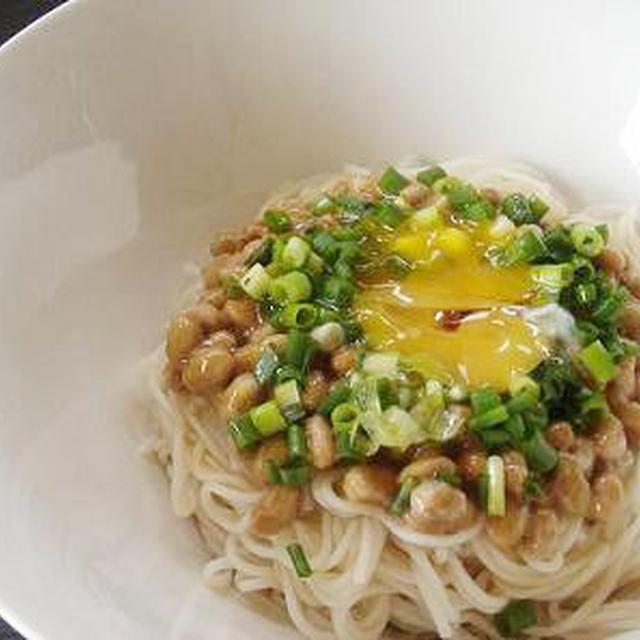 栄養満点・納豆素麺