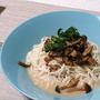 めんつゆアレンジ！きのこトッピングの簡単ごま豆乳ぶっかけそうめん